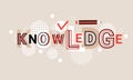 Knowledge Education Creative Word Over Abstract Geometric Shapes Background Web Banner Royalty Free Stock Photo