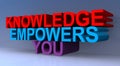 Knowledge empowers you Royalty Free Stock Photo