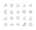 Knowledge and Expertise line icons collection. Wisdom, Proficiency, Insight, Specialization, Mastery, Understanding