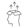 Knowledge Extraction thin line icon, data