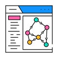 knowledge graph seo icon color illustration