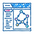knowledge graph seo icon doodle illustration