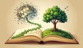 Knowledge and Growth from an Open Book Royalty Free Stock Photo