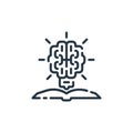 knowledge icon vector from elearning concept. Thin line illustration of knowledge editable stroke. knowledge linear sign for use Royalty Free Stock Photo