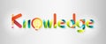 Knowledge logo. colorful Graphic and font style