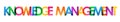 KNOWLEDGE MANAGEMENT colorful overlapping letters banner