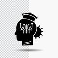 knowledge, management, sharing, smart, technology Glyph Icon on Transparent Background. Black Icon Royalty Free Stock Photo