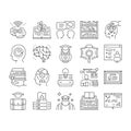 Knowledge And Mind Intelligence Icons Set Vector . Royalty Free Stock Photo