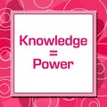 Knowledge Is Power Pink Rings Square