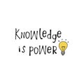 Knowledge is power vector illustration