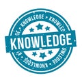 Knowledge Round Stamp. Eps10 Vector Badge