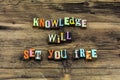 Knowledge education free wisdom learning intelligence teach school