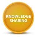 Knowledge Sharing luxurious glossy yellow round button abstract Royalty Free Stock Photo