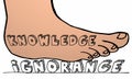 Knowledge Stomping Out Ignorance Foot Royalty Free Stock Photo