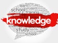 KNOWLEDGE Think Bubble word cloud Royalty Free Stock Photo