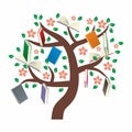 Knowledge Tree with leaves Royalty Free Stock Photo