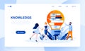 Knowledge vector landing page template