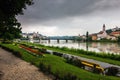 A View On The Right Bank Of Inn River, Passau, Germany