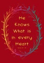 He knows what is in every heart. Royalty Free Stock Photo