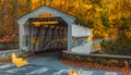 The Knox Covered Bridge at Valley Forge National Parkin Autumn Royalty Free Stock Photo