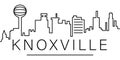 Knoxville city outline icon. elements of cityscapes illustration line icon. signs, symbols can be used for web, logo, mobile app, Royalty Free Stock Photo