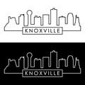 Knoxville skyline.  Linear style. Royalty Free Stock Photo