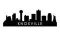 Knoxville skyline silhouette. Royalty Free Stock Photo