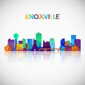 Knoxville skyline silhouette in colorful geometric style. Royalty Free Stock Photo