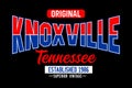 Knoxville Tennessee superior vintage design typography printed t shirt vector illustration