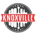 Knoxville, TN, USA Round Travel Stamp. Icon Skyline City Design. Seal Tourism Vector Badge Illustration. Royalty Free Stock Photo