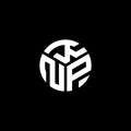KNP letter logo design on black background. KNP creative initials letter logo concept. KNP letter design Royalty Free Stock Photo