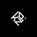 KNP letter logo design on black background. KNP creative initials letter logo concept. KNP letter design Royalty Free Stock Photo