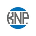 KNP letter logo design on white background. KNP creative initials circle logo concept. KNP letter design.KNP letter logo design on Royalty Free Stock Photo