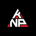 KNP triangle letter logo design with triangle shape. KNP triangle logo design monogram. KNP triangle vector logo template with red Royalty Free Stock Photo