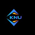 KNU abstract technology logo design on Black background. KNU creative initials letter logo concept Royalty Free Stock Photo