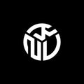KNU letter logo design on black background. KNU creative initials letter logo concept. KNU letter design Royalty Free Stock Photo