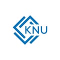 KNU letter logo design on white background. KNU creative circle letter logo concept. KN Royalty Free Stock Photo