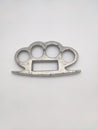 Brass knuckle in white background