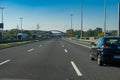 Knurow, Poland -08.10.2021-motorway with driving cars in Knurow Royalty Free Stock Photo