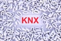 KNX concept with scattered binary code 3D Royalty Free Stock Photo