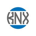 KNX letter logo design on white background. KNX creative initials circle logo concept. KNX letter design Royalty Free Stock Photo