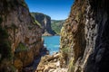 Knysna Heads rocky coastline South Africa Royalty Free Stock Photo