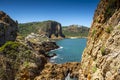 Knysna Heads rocky coastline South Africa Royalty Free Stock Photo