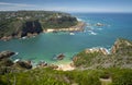 Knysna Heads rocky coastline and green Indian ocean waters South Africa