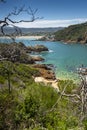 Knysna Heads rocky coastline and green Indian ocean waters South Africa