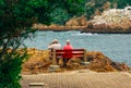 Elderly couple sitting in Knysna