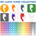 Ko Lanta icons collection.