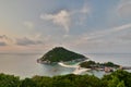 Sunset time in Koh Nang Yuan. Koh Tao. Thailand Royalty Free Stock Photo