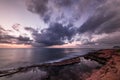 Ko Olina Beach Park sunset Royalty Free Stock Photo