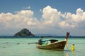 Longtail boat on Laemtong beach. Ko Phi Phi Don. Krabi province. Thailand